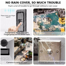 Waterproof Case Rain Protector Outdoor Rainproof Cover Protection Access Control Keypad Doorbell Card Reader Sun Shell