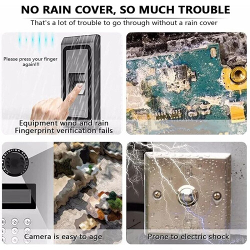 Waterproof Case Rain Protector Outdoor Rainproof Cover Protection Access Control Keypad Doorbell Card Reader Sun Shell