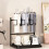 2-Tier Black Cup Holder for Cup Storage and Draining Kitchen Supplies Rack 2