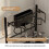 2-Tier Black Cup Holder for Cup Storage and Draining Kitchen Supplies Rack 6