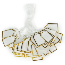 Etiquetas de Precio de Joyería Rectangulares de 500 Piezas con Cordón para Colgar para Anillos, Pulseras y Aretes, Etiquetas de Exhibición