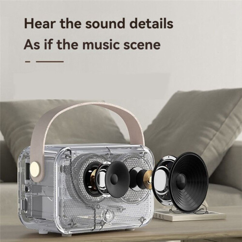 Speaker with Microphone Speaker Support TF Card U Disk AUX 3D Sound Diffusion Type Alarm Clock Speaker A 1