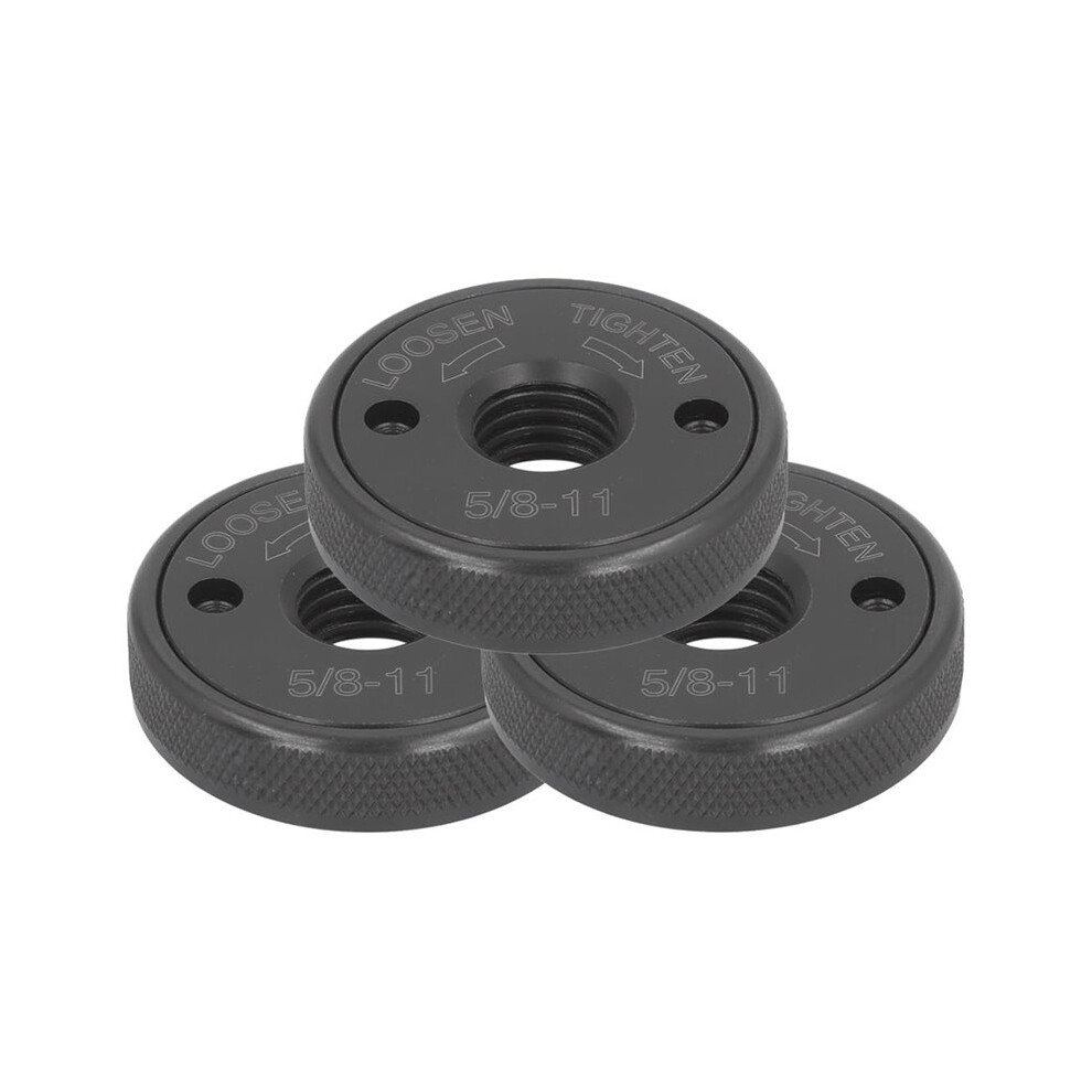 3Pcs Quick Release Nut For Anlgle Grinder,5/8-11 Self Locking Flange Nuts Metal Lock Grinder Knurled Arbor Nut 4712412616040
