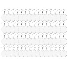 210 Piezas en Blanca para Pendientes de Sublimación, Doble Cara, 70 Productos en Blanca para Sublimación, 70 Ganchos y 70 Anillos de Salto,