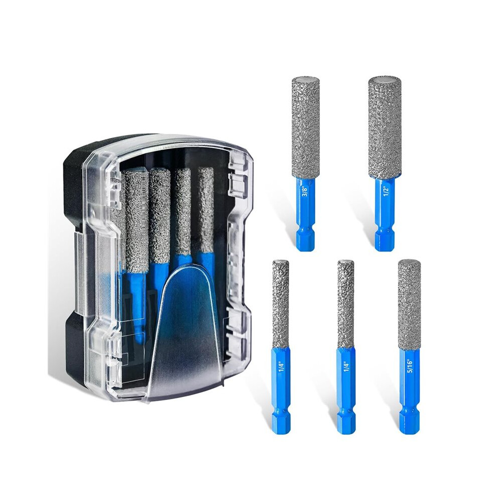 Diamond Drill Bits Set, 5Pcs Tile Drill Bits For Ceramic Glass Porcelain Marble With Versatile Drilling 6032844892088