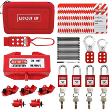 35Pc LotoKit,Portable Lockout Tagout Electrical Kit for Industrial Lockout Devices, Professional Padlock Kit