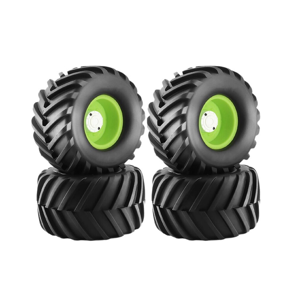4Pcs 12Mm Hex Hubs Rc Truck Tires And Wheels 2.95 Tires For 1/10 For Rustler Stampede Hoss 4X4 Green 6031261162729