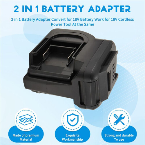 2 in 1 Battery Adapter Convert for  18V Battery Work for  18V Cordless Power Tool At the Same 1