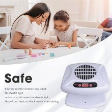 Nail Dryer for Regular Polish,300W Nail Drying Fan with Auto Sensor,Hot & Cold Air Nail Drying Fan for Salon White (EU)