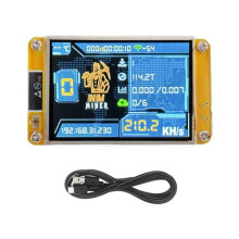 NMMiner NerdMiner 235KH/S Bitcoin Crypto Solo Lottery Miner 2.8 Inch  Display with Acrylic Shell Upgraded NerdMiner