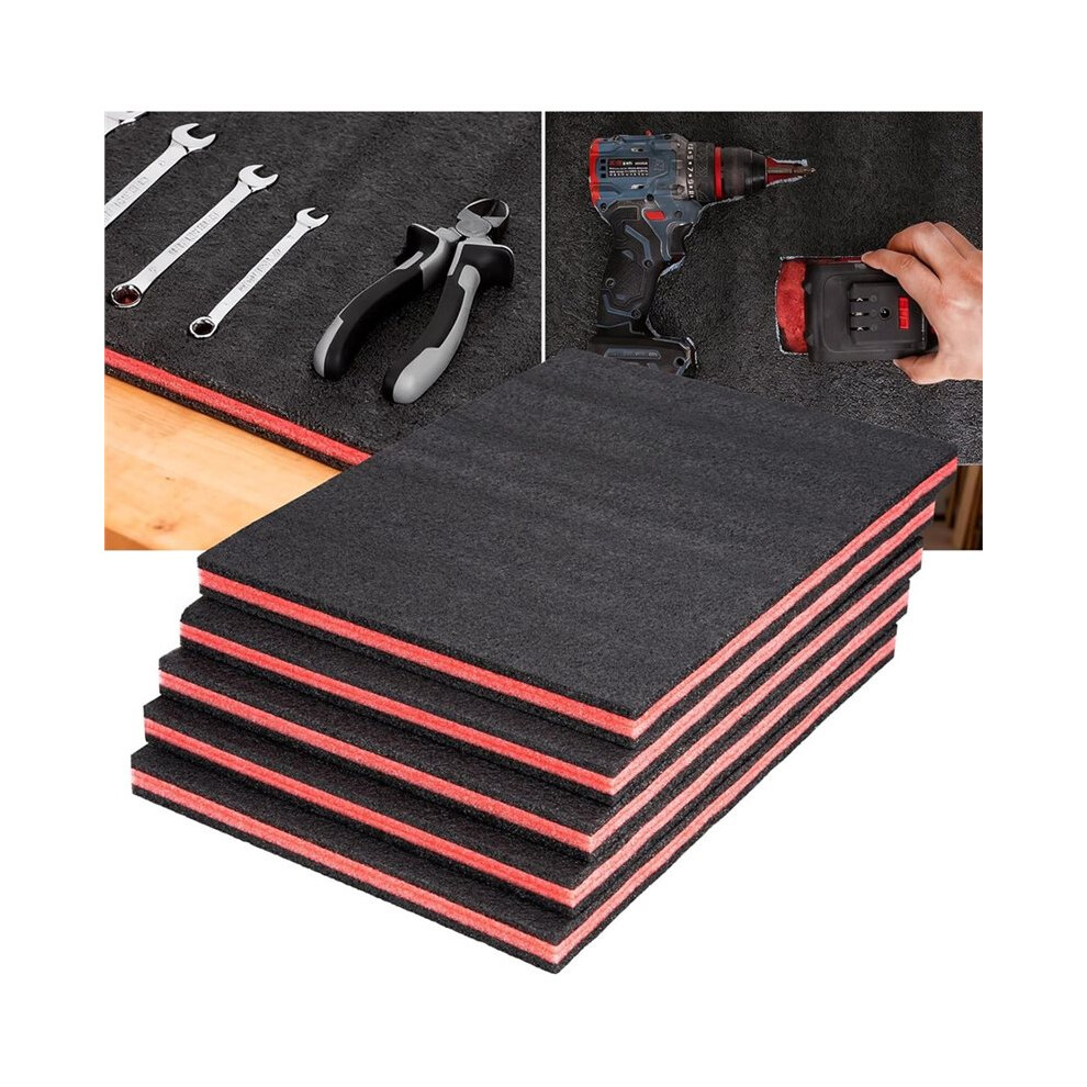 5 Pcs Tool Box Foam 16X12x1 Inch, Cuttable Polyethylene Storage Sheets, For Tool Shadow Storage In Cabinet Drawer 4711242737093