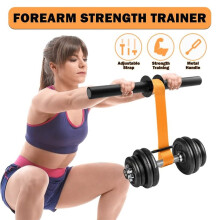 Forearm Strength Trainer Wrist Roller with Thickened Non-Slip Handle Adjustable Belt Workout Fitness Equipment Durable