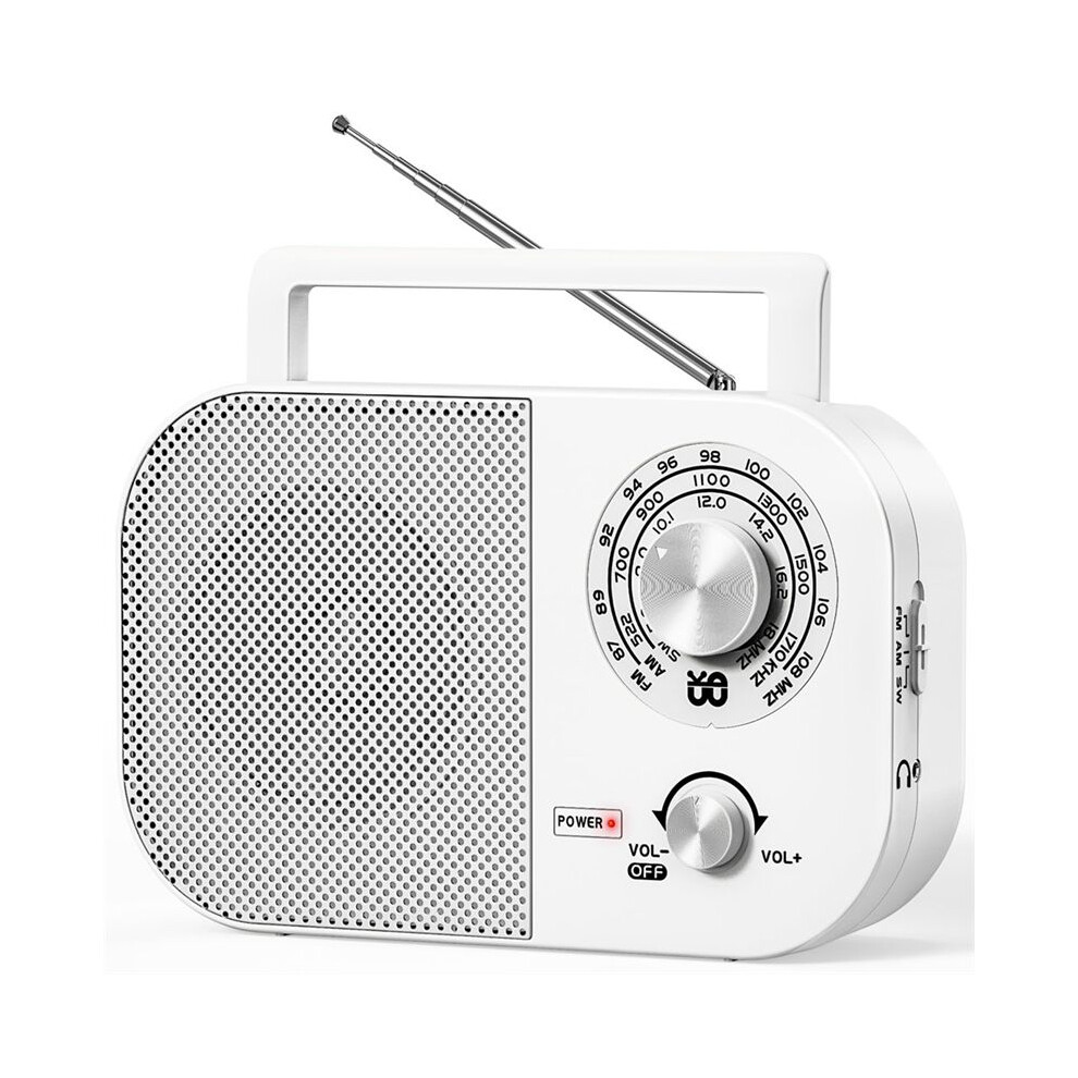 Portable Am Fm Radio With Long Range Reception, Transistor Radio With Speaker,Battery Operated Or Ac Power 6033461044195