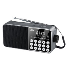 Haut-Parleur Radio Portable avec Carte TF, Radio FM Numérique, Écran LED, Lecteur MP3 Stéréo pour Seniors, Gris
