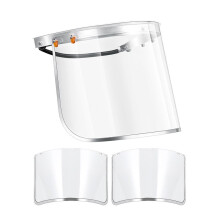 Aluminum Face Shield Adapter with 3 Pcs Safety Faceshield Replacement Visors for Cap-Style Hard Hat Safety Face Shield