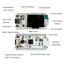 Heltec LoRa32 V3 863-928MHZ ESP32 LoRa Dev-Board SX1262 0,96 Inch OLED ESP32-S3 WIFI BT LoRa Kit 915MHz V3