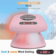Nageldroger voor Gewone Nagellak, 300W Nageldroogventilator met Automatische Sensor, Warme en Koude Lucht Nageldroogventilator voor Salon Roze (EU)