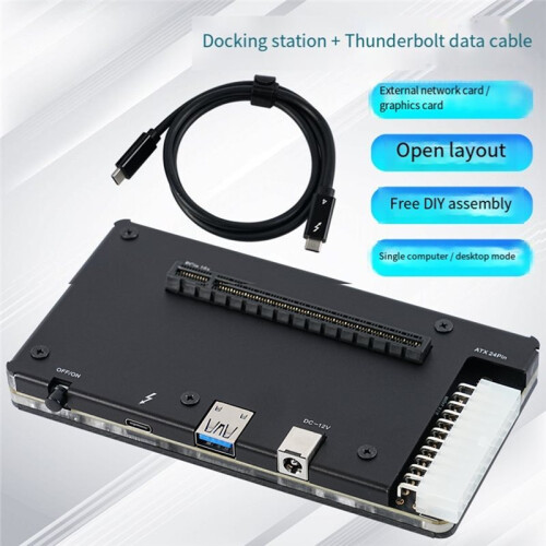 Professional External GPU for  4  Card Dock EGPU Enclosure USB4.0 ATX 24Pin PCIE Interface 1