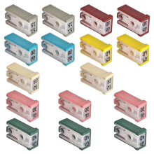 18Pcs Slotted Automotive Shaped Fuse Kit 15A-60A 32V Shaped Fuse Kit Car Fuses Assortment Replacement Fuses