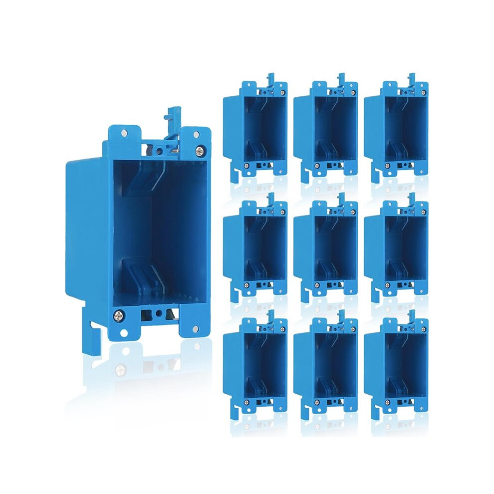 10-Pack Single Gang Electrical Outlet Box, Old Work Box,14 Cubic Inch, Ideal For Residential And Commercial Applications 6033345240286