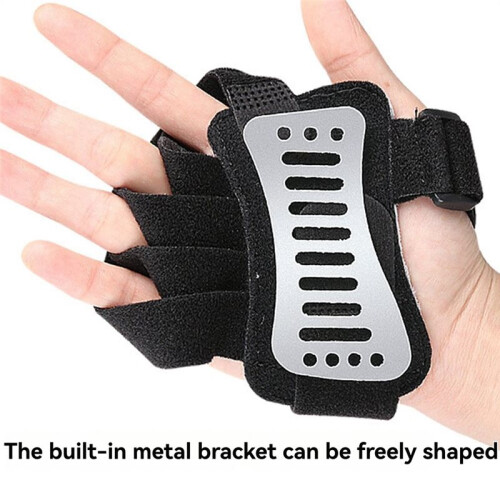 Hand Support Protector Metal Splint Bracket for Finger Deviation and Drift, Finger Support, Half- Glove 2
