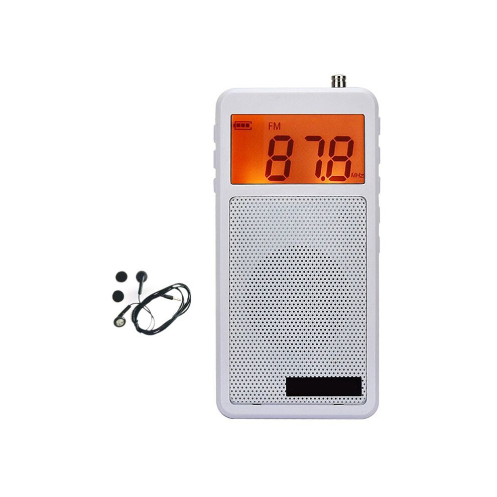Photos - Radio / Clock FM/AM Radio with LCD Display Full Range Speaker Support Clock Sleep Timer Portable Pocket Radio with Earphone