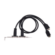 50 cm USB 3.2 Frontpanelskontakt Typ-E Till USB-C Typ C Honkontakt Förlängningskabel TYP-E Baffelkabel