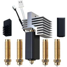 For Centauri Carbon Hotend,0.2mm,0.4mm,0.6mm,0.8mm Hardened Steel Brass Nozzle,Extruder Hotend Kit,with Heat Sink