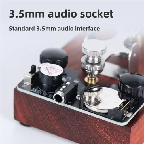 K-8 Hand Manual Training Key Morse Code Key CW Morse Keyer Shortwave  Sound and Light Practice Board 2