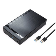 ShuoLe 3,5-Tums Hårddiskfodral USB 3.0 Till Extern Hårddiskhölje Höghastighetsadapter för 2,5/3,5-Tums SSD-Disk HDD EU-Kontakt