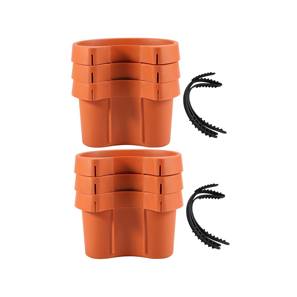 Exogio 6 Pc/Lot Unique Gutter Downspout Garden Flower Pot Drain Pipe Flower Pots Tubs Drain Pipe Garden Planters