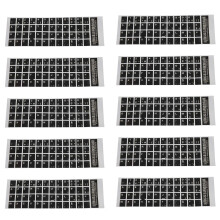 10X Bianco Lettere Francese Azerty Tastiera Sticker Cover Nera per PC Laptop