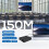 Extensor IP Compatible con  de 150 M. Extensor Ethernet Compatible con . Transmisión de  A Muchos Mediante Conmutador Ethernet. Enchufe 6