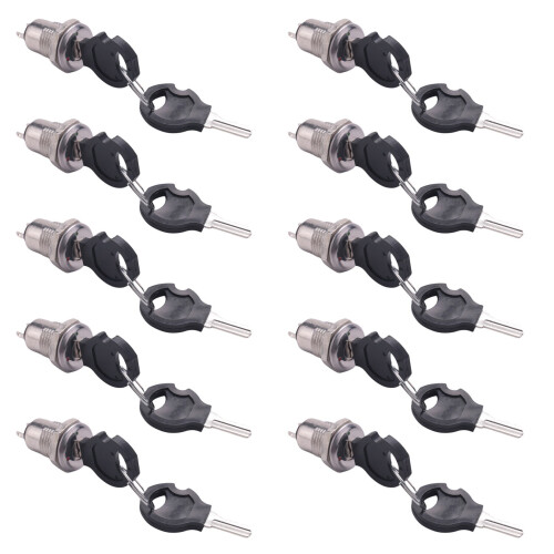 10X Interruptor de Llave Dos Terminales  Off con Llaves