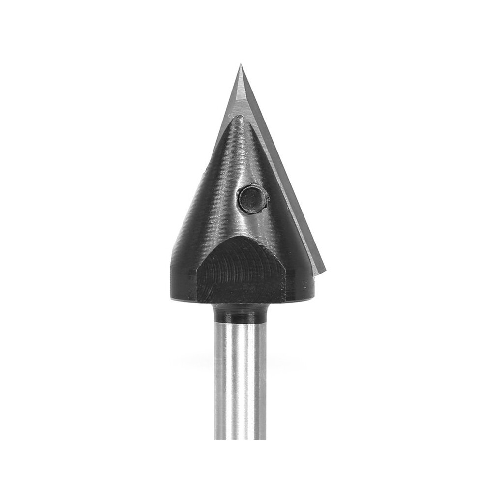 45 Degree V-Shaped Router Bit, Carbide Flute End Mills for Woodworking,6.35mm Shank
