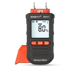 SWEVY SW911 Digital Hygrometer with LCD Large Screen, Portable Wood Moisture Content Tester for Building Materials