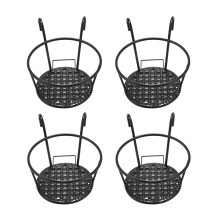 4X Metal Flower Holder Shelf Stand Hanging Pots Basket Plant Garden Wall Storage