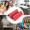 2X Personalized Folding Foam Waterproof  Pad Chair Cushion Red+Black 9