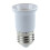 3X E27 to E27 Bulb Holder Silver Tone White Adapter Extender 3