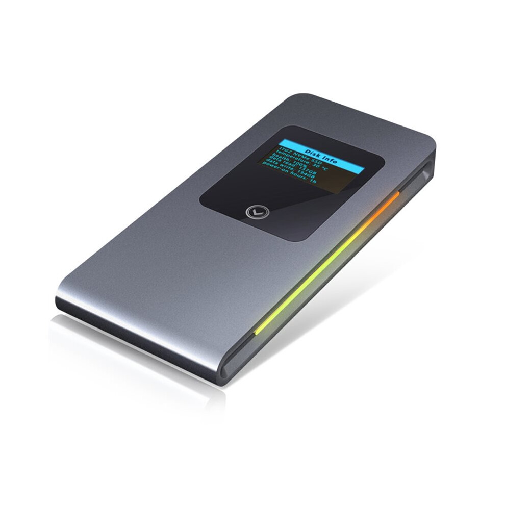 High Speed 10Gbps Mobile Solid State Disk Box Rgb Cool Effect Nvme Protocol M2 Mobile Hard Disk Drive Box Light 4713319042963