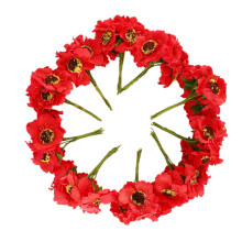 Hoge Kwaliteit Zijden Klaprozen Camellia 5 cm 60 Stks/Partij Kunstbloemen Klaproos Handgemaakte Kleine Bruiloft Decoratie (Rood)