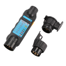 12V FordonssläPtestare 7/13-Stifts Bogserljus Kabel Kretsuttag med 2 Adaptrar Elektriska Diagnostiska Verktyg