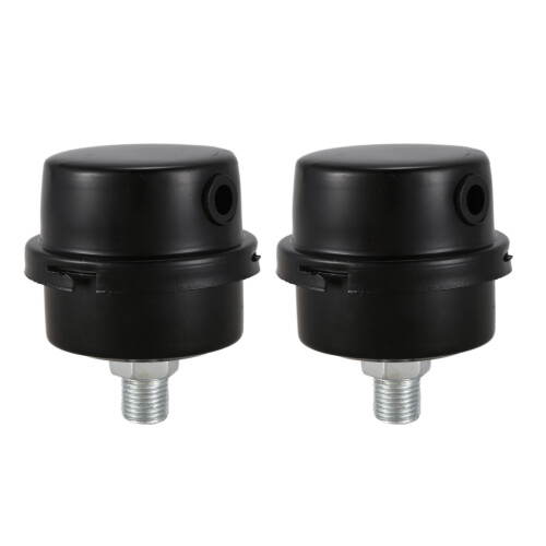 2X Air Compressor Intake Filter Muffler Silencer 1/4BSP 13mm Thread Black