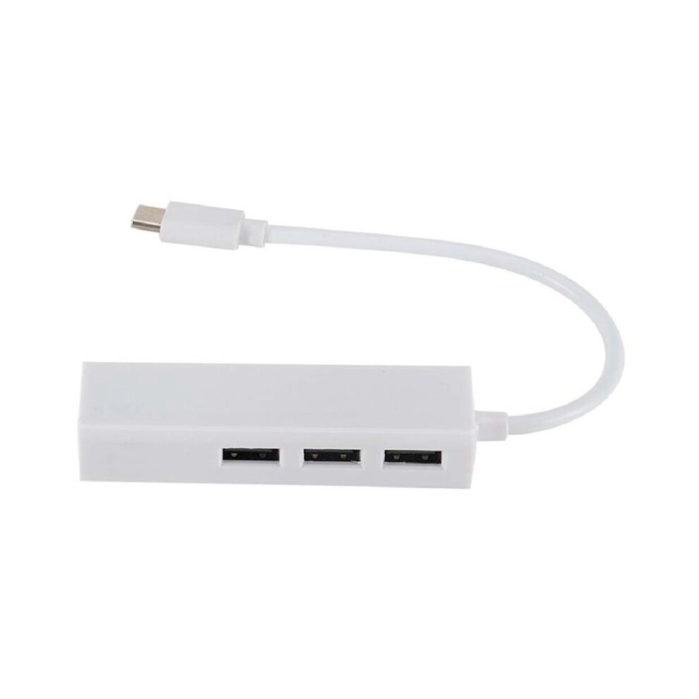 Typec To Usb2.0 100Gbe Network Card Hub Lan Rj45 Ethernet Network Adapter 3 Port Usb 2.0 4712060473330