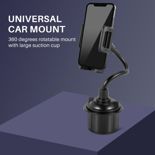 Universal Car Mount Adjustable Gooseneck Cup Holder Cradle For Cell Phone 1