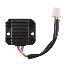 Motorcycle Voltage Regulator 4 Wires 4 Pins 12 Voltage Regulator Rectifier for 50-250CC Motorcycle Scooter Moped ATV (Black)
