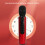 Wireless Karaoke Microphone Dual Speakers 2000mAh Red Bluetooth 8