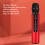 Wireless Karaoke Microphone Dual Speakers 2000mAh Red Bluetooth 5