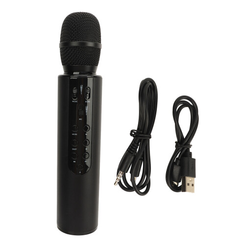 Wireless Dual Microphone Karaoke Speaker, 2000mAh, Black 1