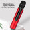 Wireless Karaoke Microphone Dual Speakers 2000mAh Red Bluetooth 6
